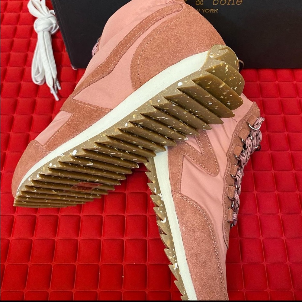 New-rag & bone Retro Hiker Suede and Recycled Materials Sneaker - Picture 9 of 10